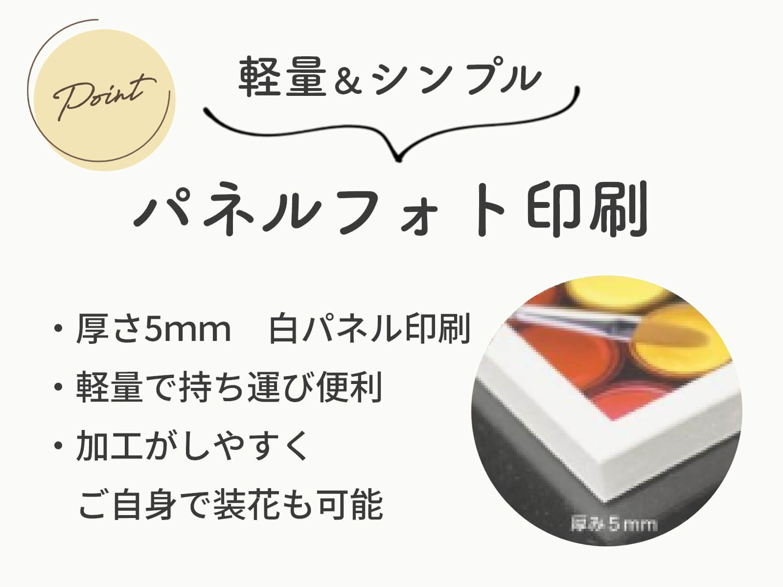 軽量＆シンプルパネルフォト印刷