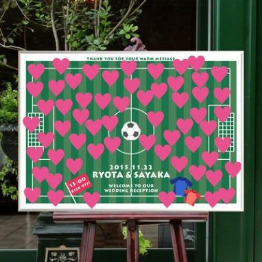 サッカー（60名用）[スポーツ寄書きウェルカムボード]ゲストと楽しむ結婚式