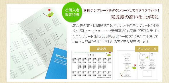 ゴルフ 席次表 パンフレット手作りセット 1名様分 結婚式アイテムの通販 ファルベ 公式