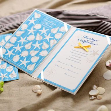 結婚証明書ゲスト参加型「マレーナ ライトブルー（30～60名様用）」