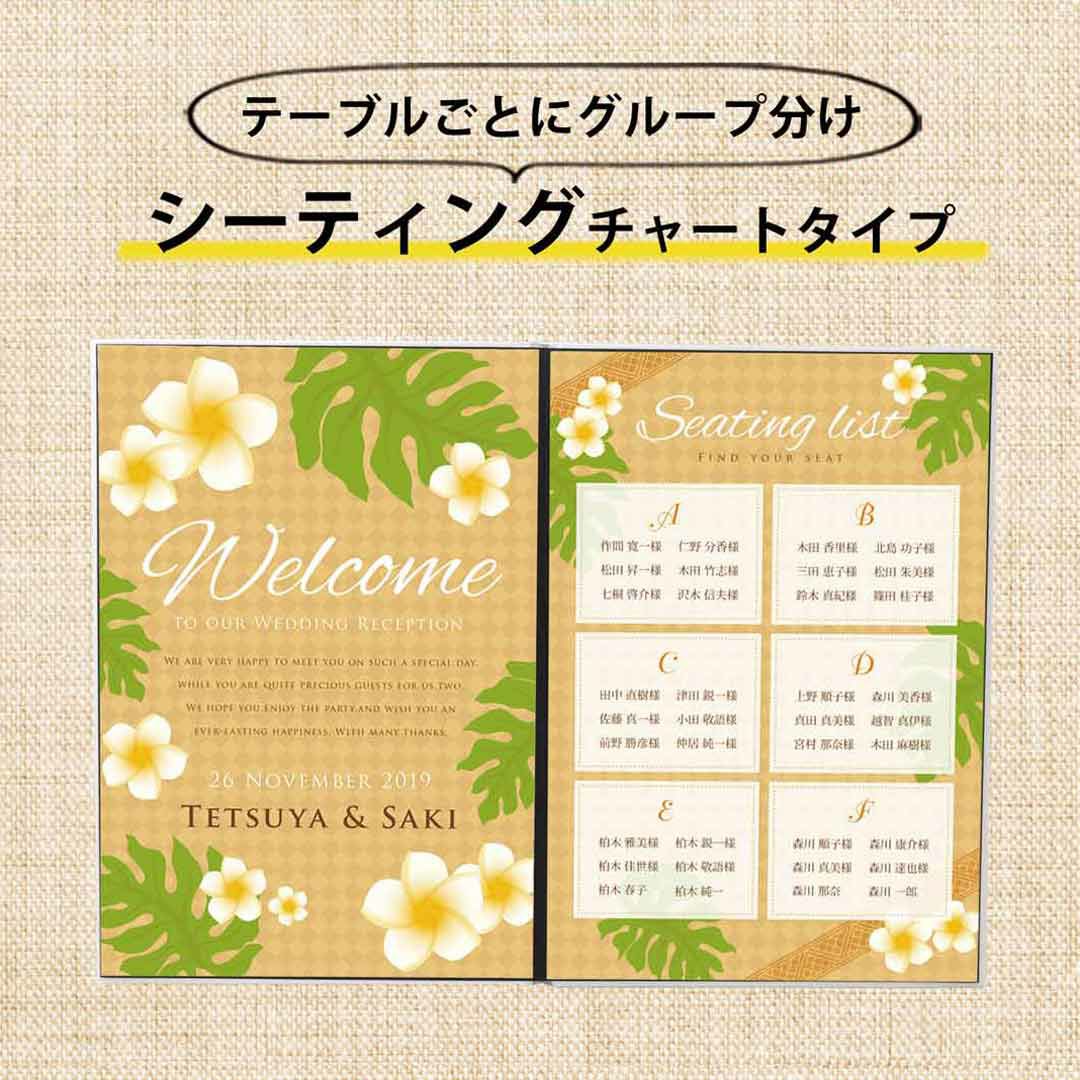 テーブルごとにグループ分けするシーティングチャートタイプ