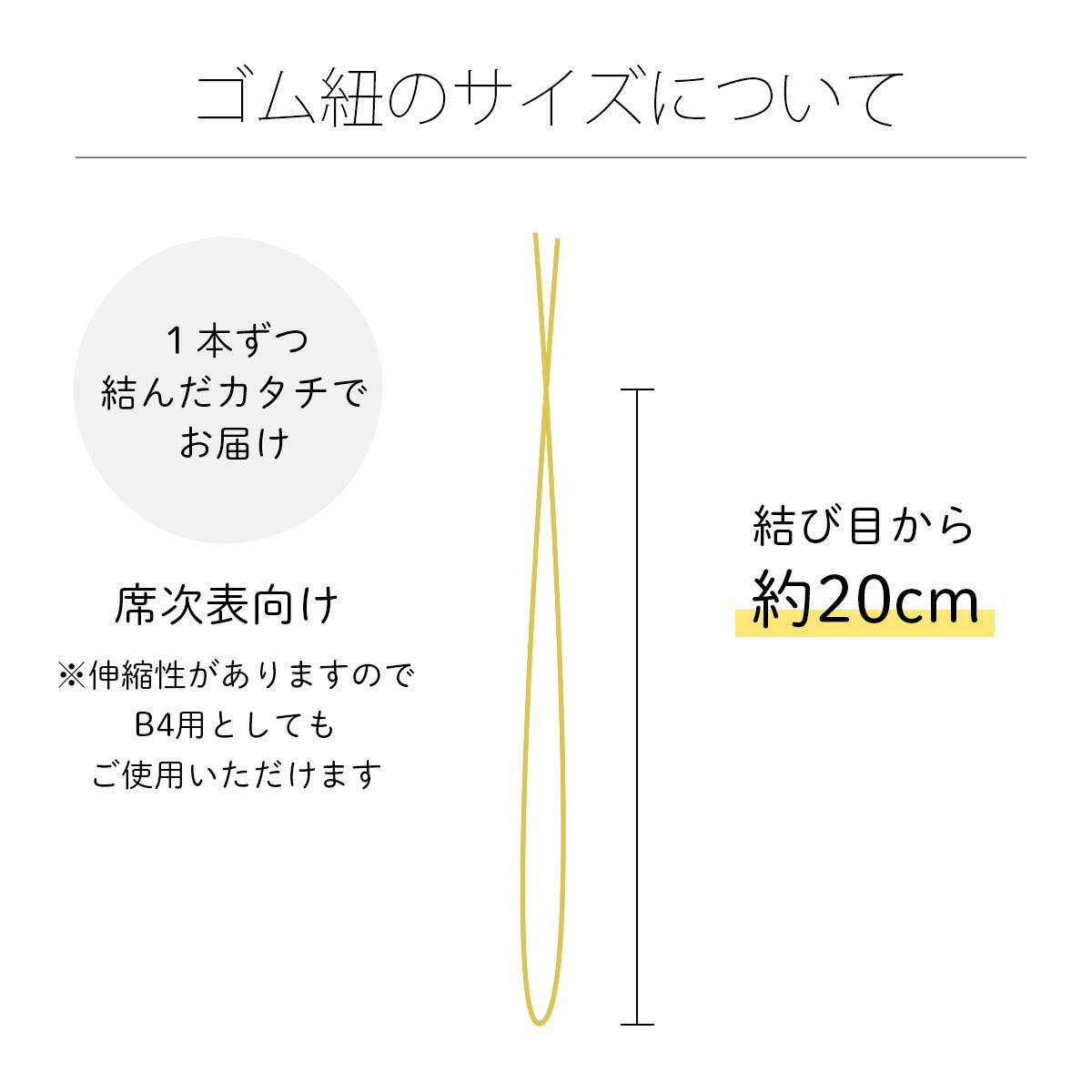 ゴム紐のサイズについて
