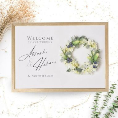 花アレンジウェルカムボード ブランリースホワイト 結婚式アイテムの通販 ファルベ 公式 花アレンジウェルカムボード ブランリースホワイト 結婚式アイテムの通販 ファルベ 公式