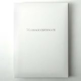 ゲスト参加型結婚証明書の白の表紙
