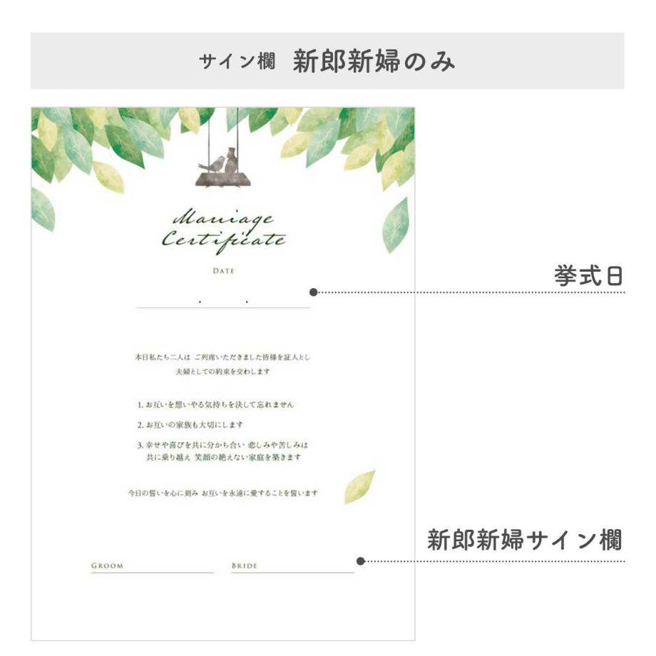 結婚証明書ゲスト参加型の人気ナンバーワン