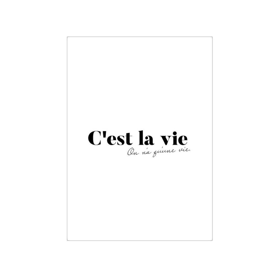 c'est la vieと書かれたクリアポスター