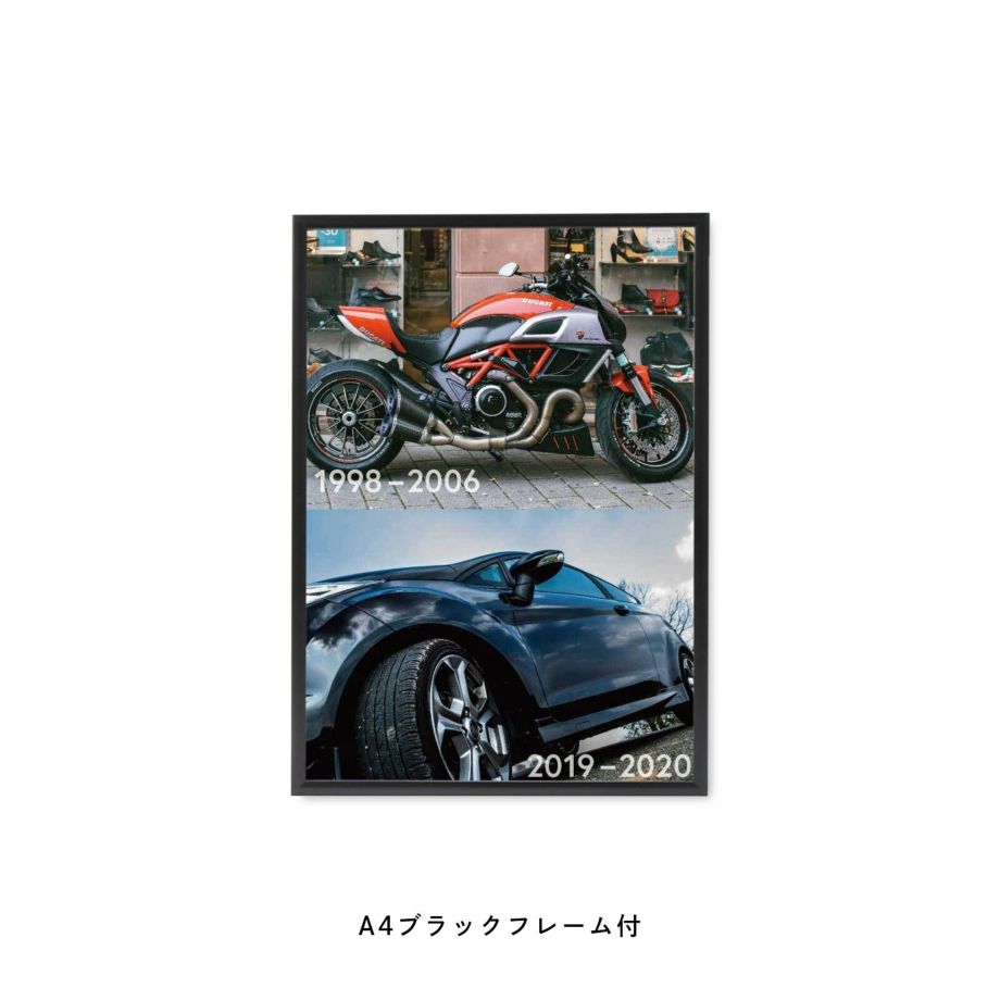 愛車・好きな車やバイクでつくるフレーム付フォトポスター