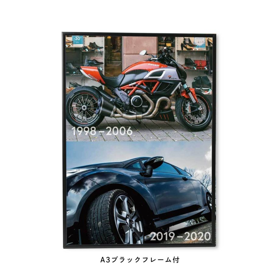 愛車・好きな車やバイクでつくるフレーム付フォトポスター