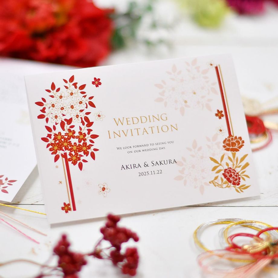 少人数婚や家族婚のための印刷付き招待状