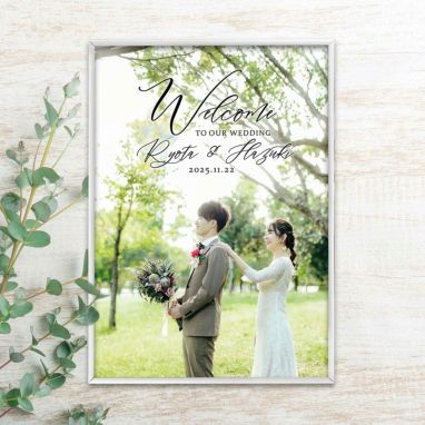 ＼写真入りフォトウエルカムボード／1ショットホワイト（A3サイズ）