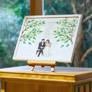 ＜ゲスト参加型＞ イラストフォト結婚証明書「ツリー」