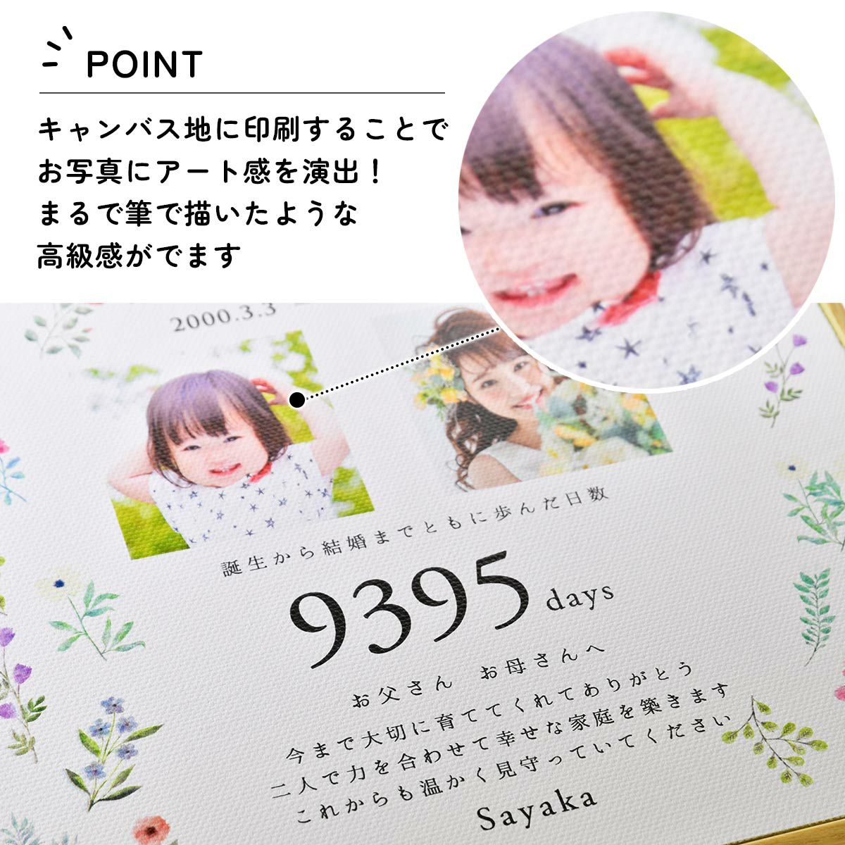 キャンバス地にUV印刷してまるで筆で描いたような高級感