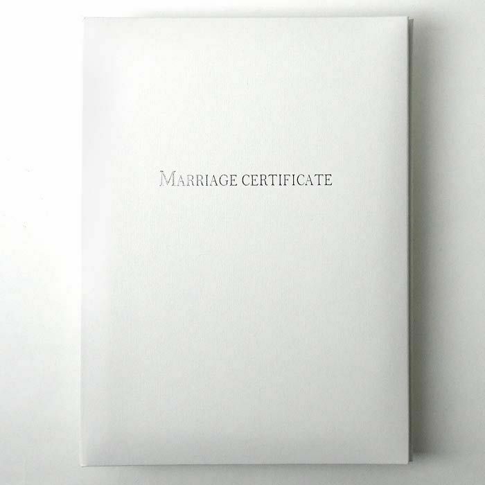 ゲストリクエストカード付結婚証明書のシンプルおしゃれなカバー
