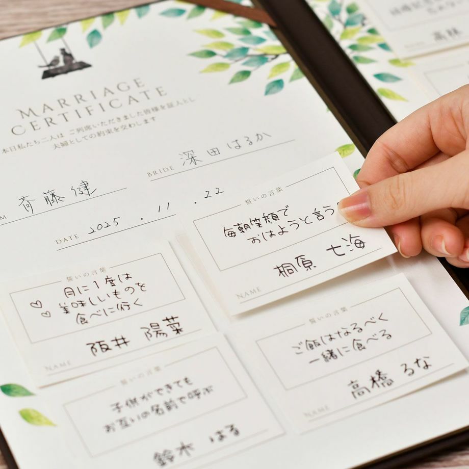 ゲスト参加演出リクエスト型結婚証明書