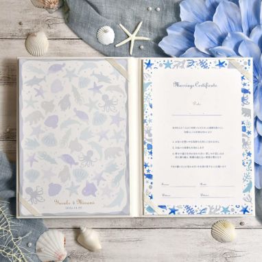 ゲスト参加型サイン式結婚証明書「アクアリウム」