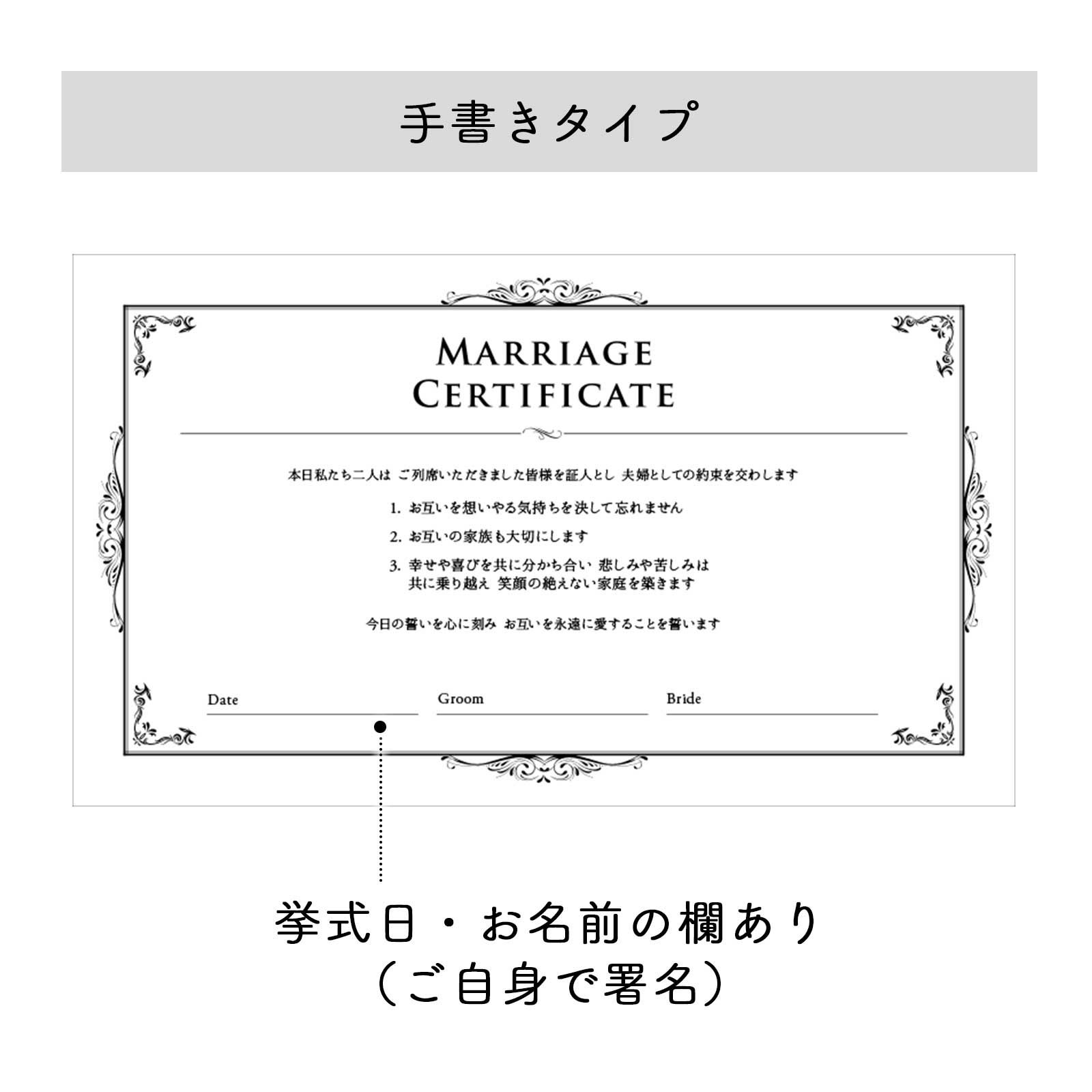 選べる署名タイプ手書きタイプ