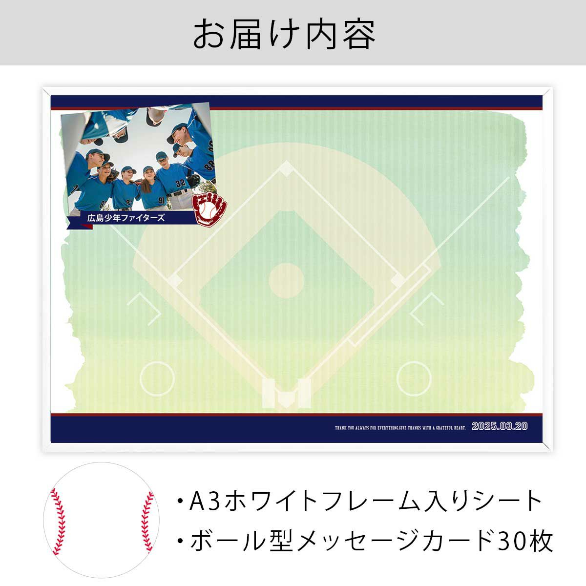 寄せ書き記念品ボードお届けの内容