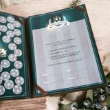 サッカーゲストサイン式結婚証明書開いたところ