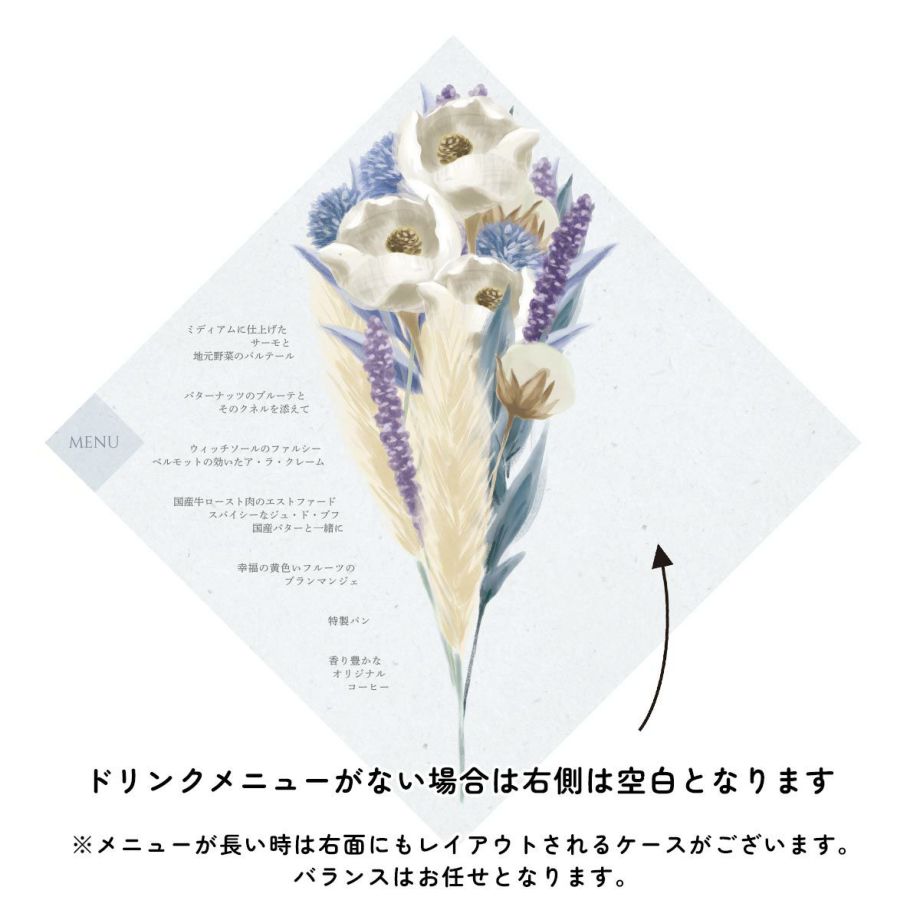 リンクメニューがない場合は右面は空白となります