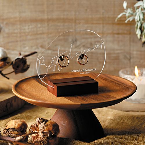 スタンド付き月型アクリルリングピロー