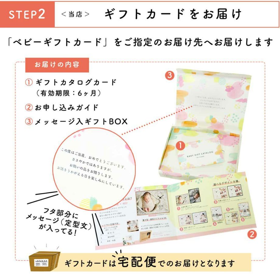 STEP2ファルベがご指定のお届け先へ配送手配します