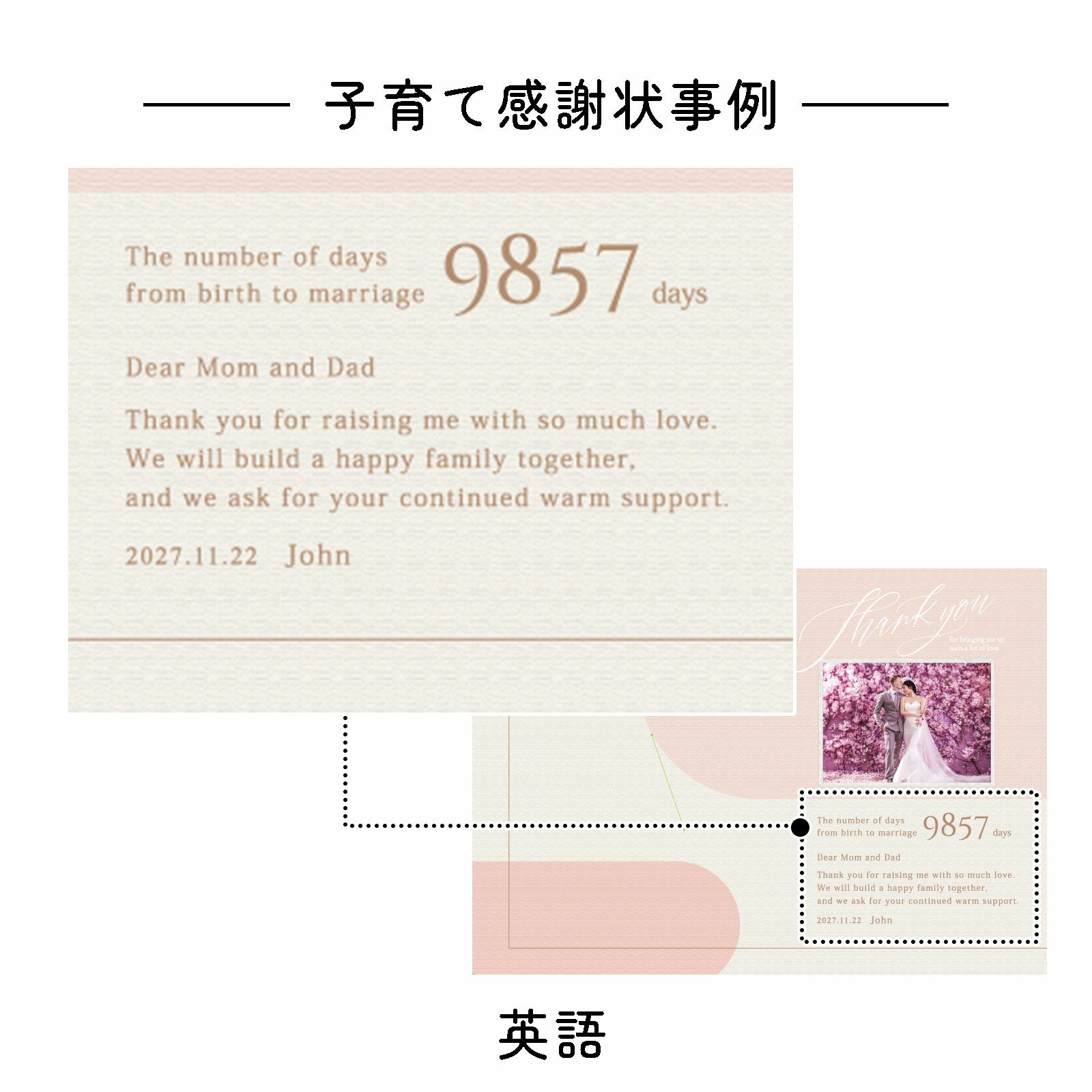 子育て感謝状事例（英語）