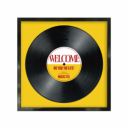 レコードイラストウェルカムボード選選べる6デザイン／マスタード