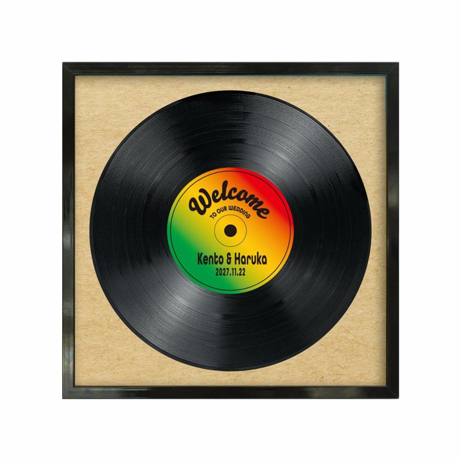 レコードイラストウェルカムボード選べる6デザイン／レゲエ