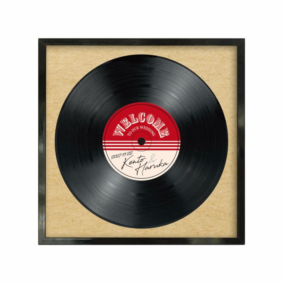 レコードイラストウェルカムボード選べる6デザイン／クラシック