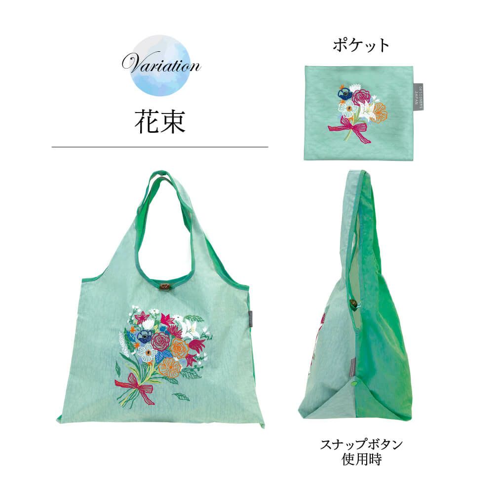 花束デザインのトートバッグ
