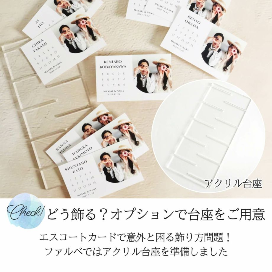 オプションアクリル台座を準備しています