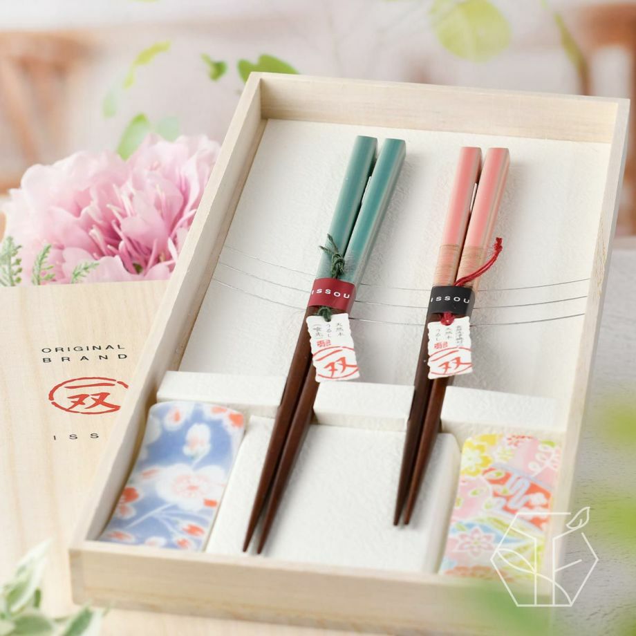 ほのか夫婦箸＆箸置きセット