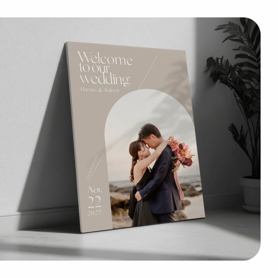 お写真をきれいにレイアウトするフォトパネルウェルカムボード
