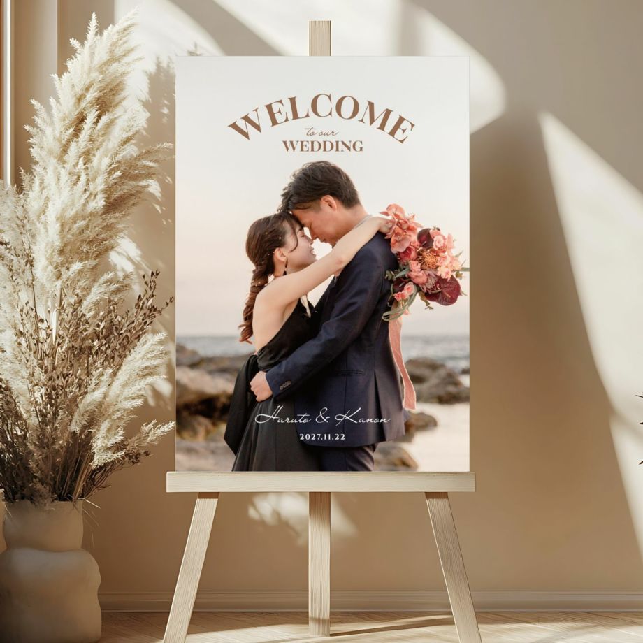 フォトパネル仕様の結婚式ウェルカムボード