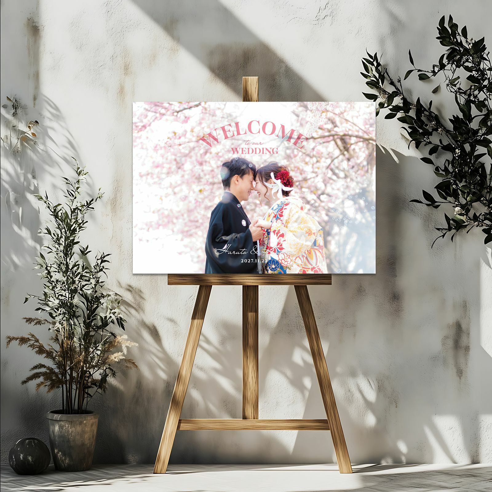 フォトウェルカムボード春婚イメージ