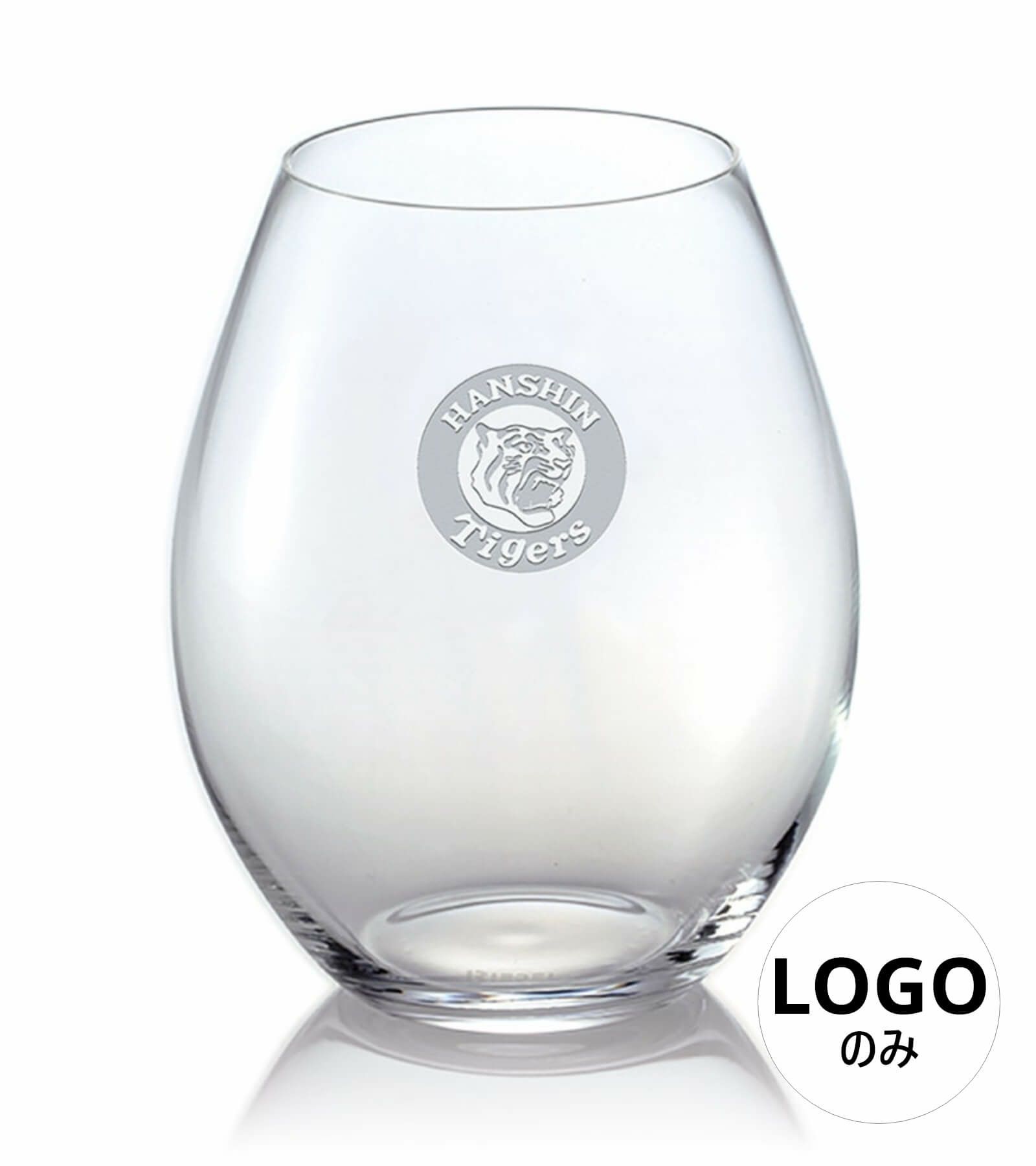 阪神タイガース猛虎ロゴのみ彫刻したグラス