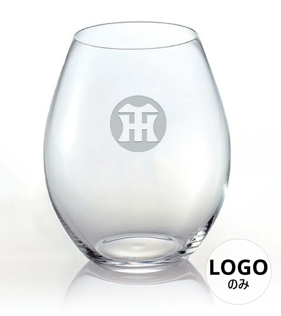 阪神タイガースロゴのみ彫刻したグラス