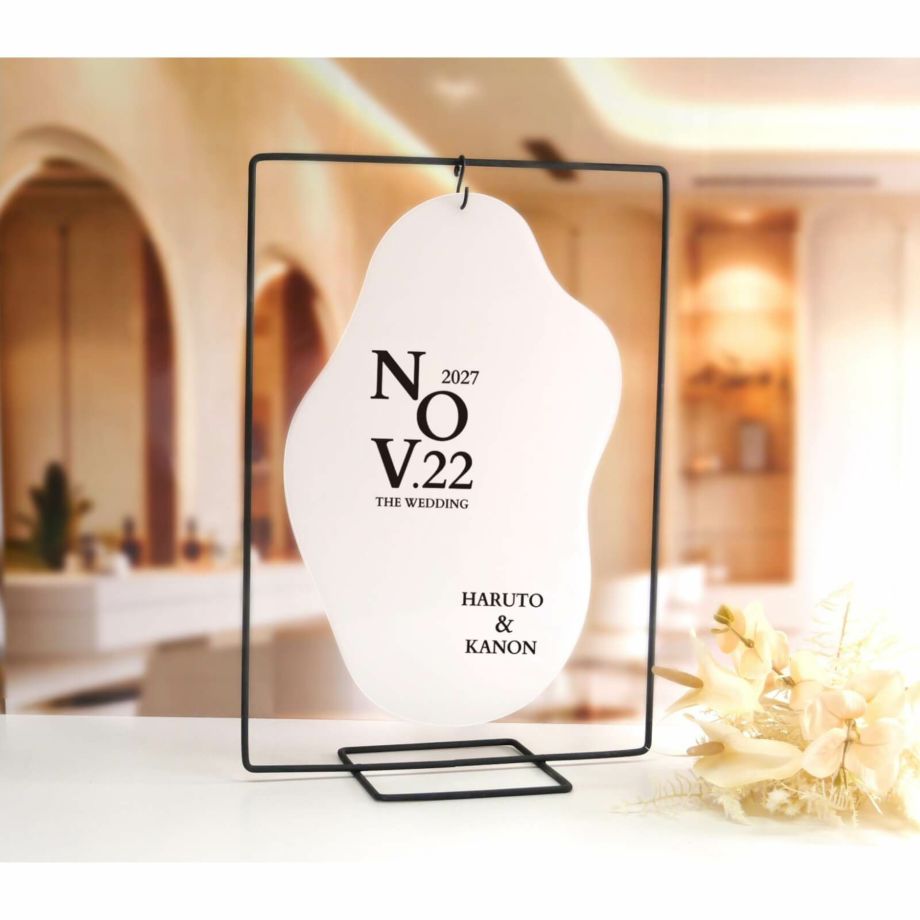 人気のコッパースタンドモダンで洗練されたウェルカムボード