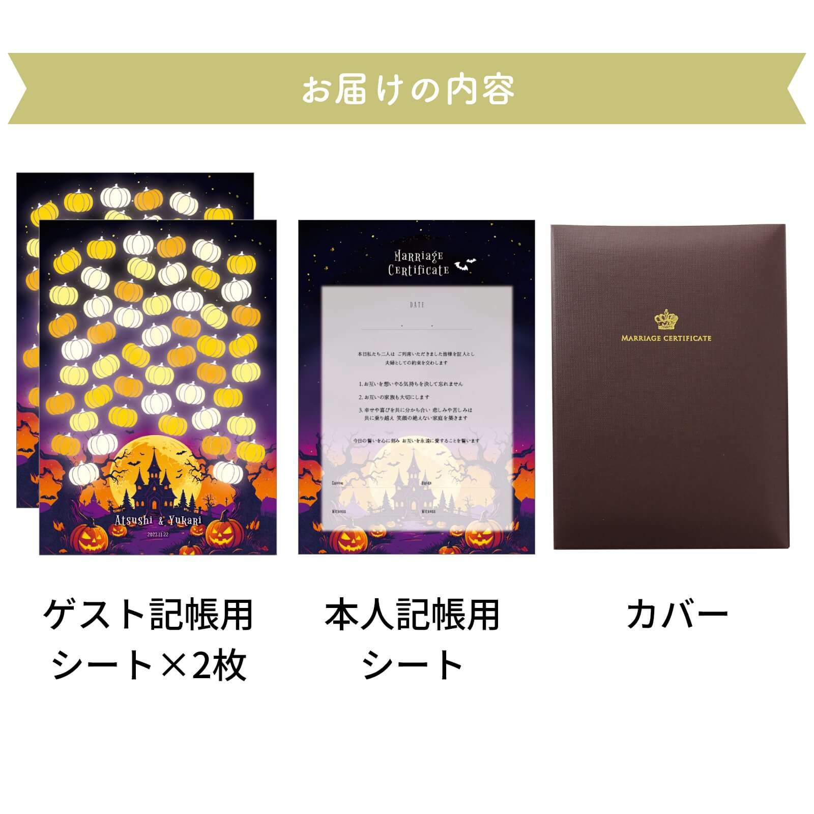 ゲスト参加型結婚証明書お届けの内容