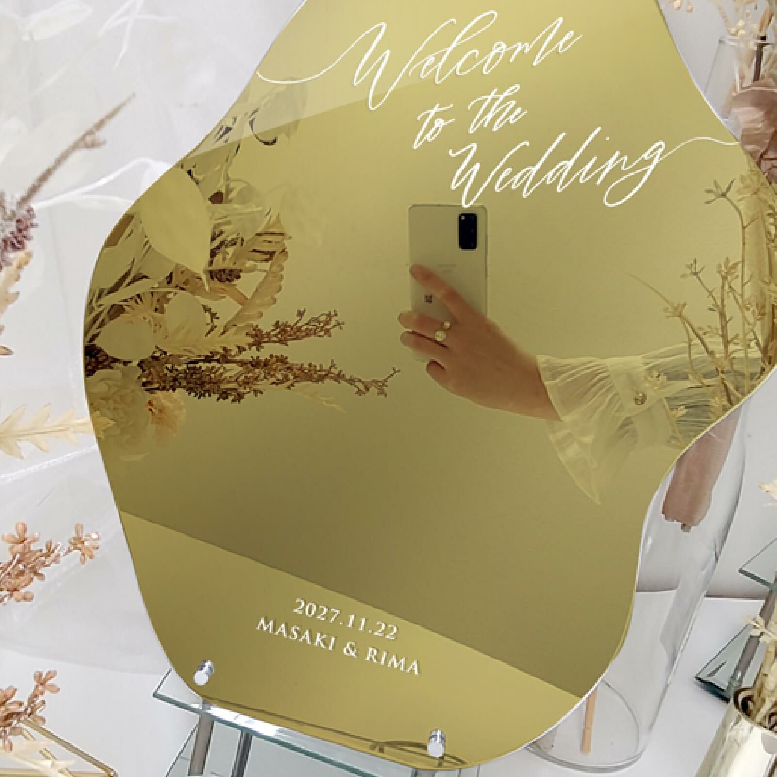 人気NO1トレンドアイテムミラーウェルカムボード