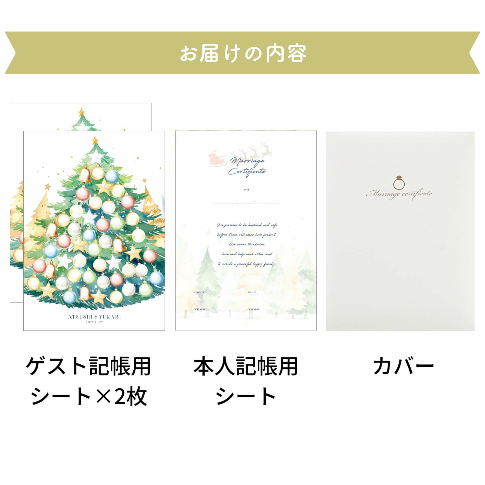 ゲスト参加型結婚証明書お届けの内容