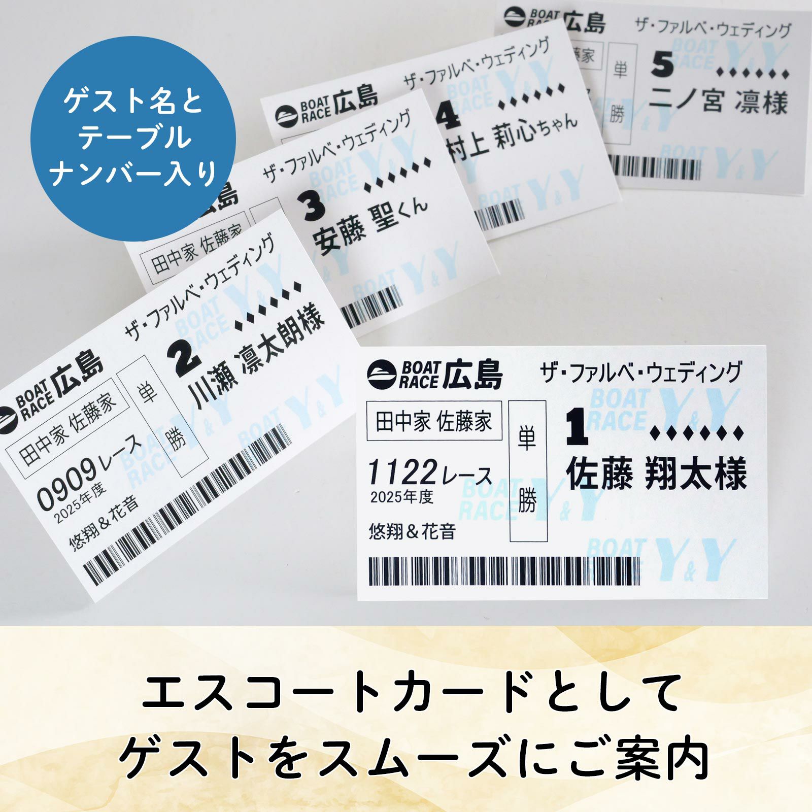 エスコートカードとしてゲストをスムーズにご案内