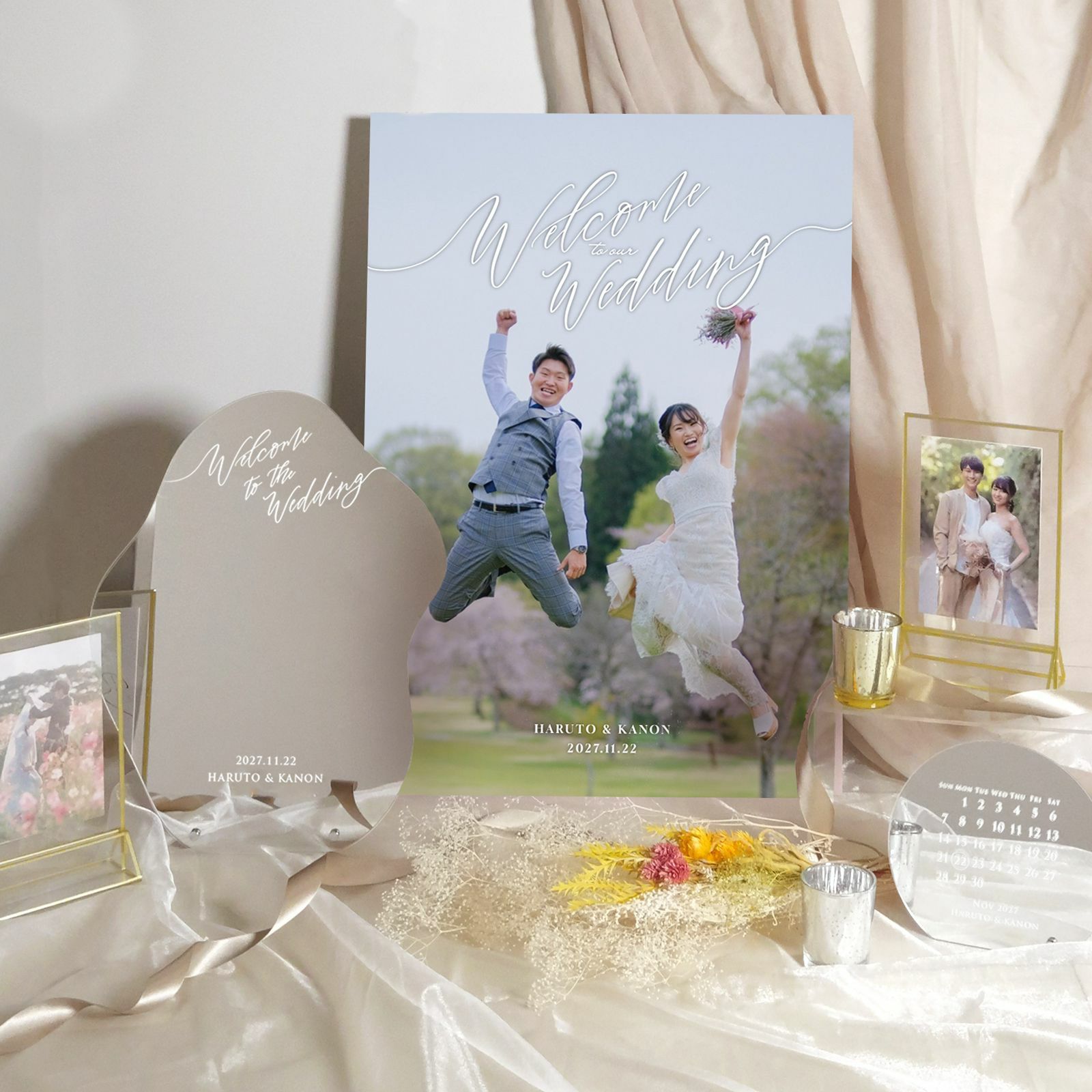 フォトウェルカムボードセット春婚イメージ
