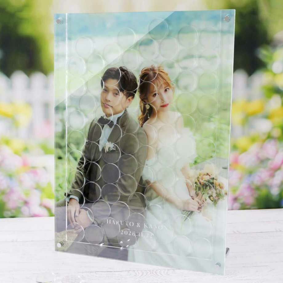 写真で作れるアクリルのフォトウェディングドロップス