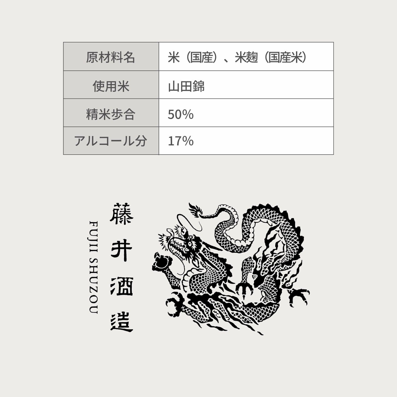 藤井酒造製造の日本酒