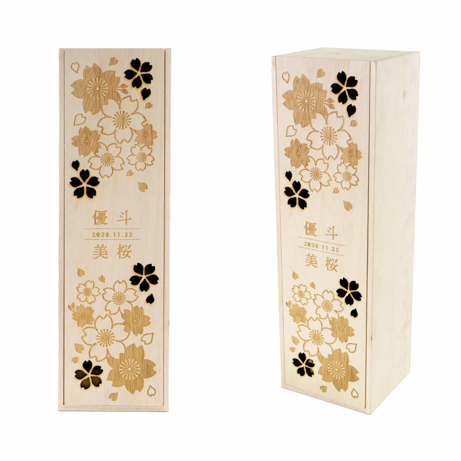 木箱のデザイン／桜